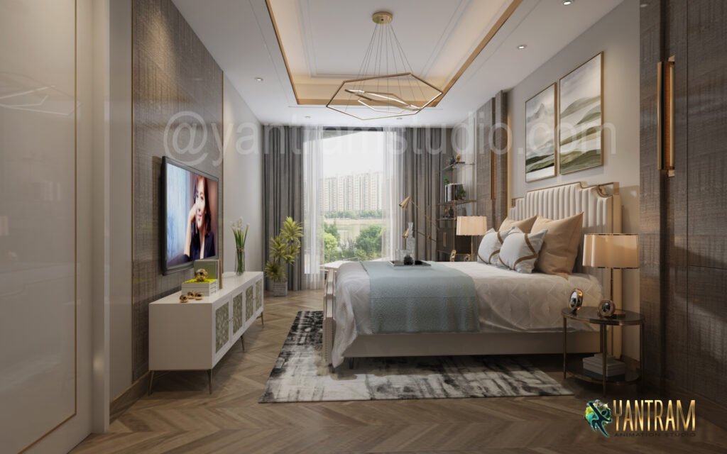 Architectural rendering service to master bedroom