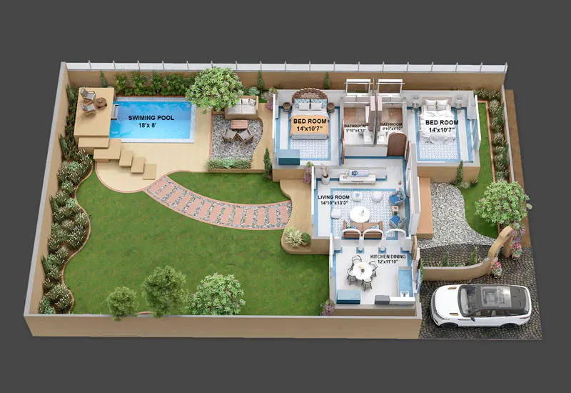 3D Floor plan home interior  rendering studio services company design companies firms