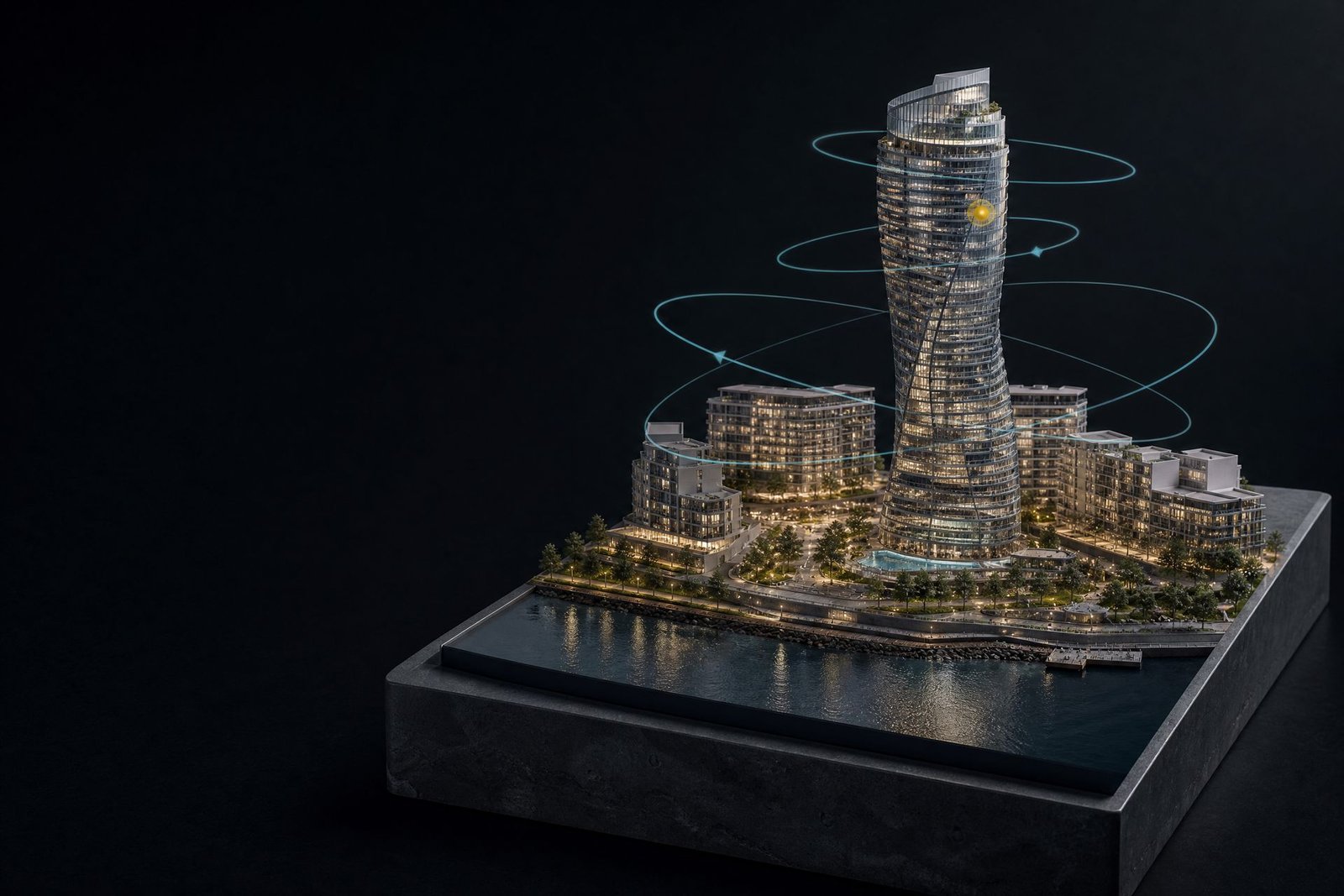 Rotatable mixed use WebGL building model