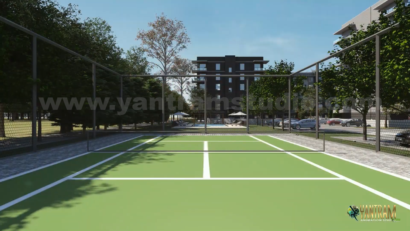 3d-exterior-visualization-of-plyground-by-3d-architectural-rendering-service 3D Architectural Visualization of Residential Apartments in San Antonio, Texas