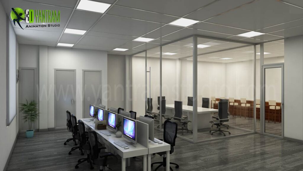 Modern & Creative 3D Commercial Office Design View