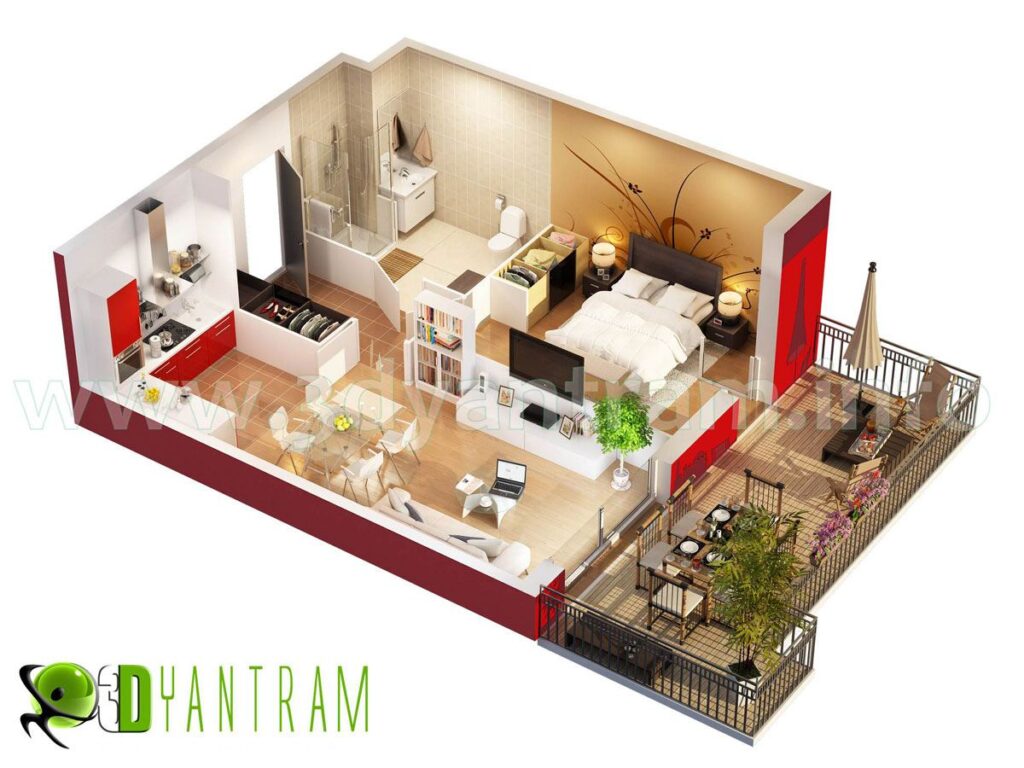 3d-home-floor-plan-design-residential-idea-Boston, USA
