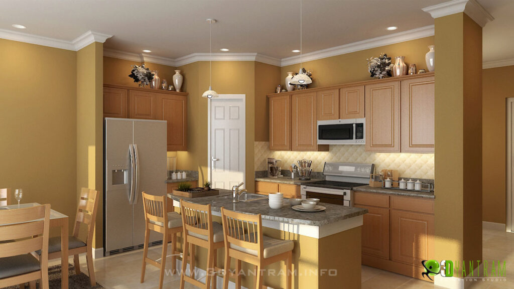 Modern 3D Kitchen Design View