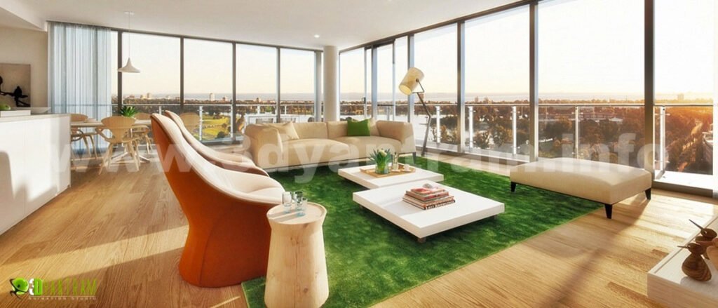 Elegant Contemporary Living Room Design View