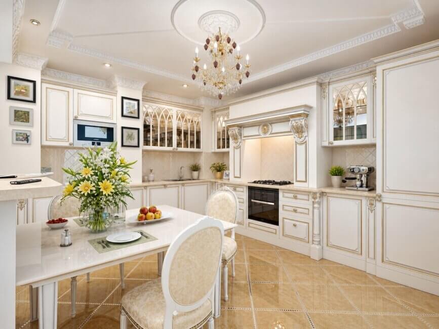 Minimal 3D Residential Classic Kitchen Design View