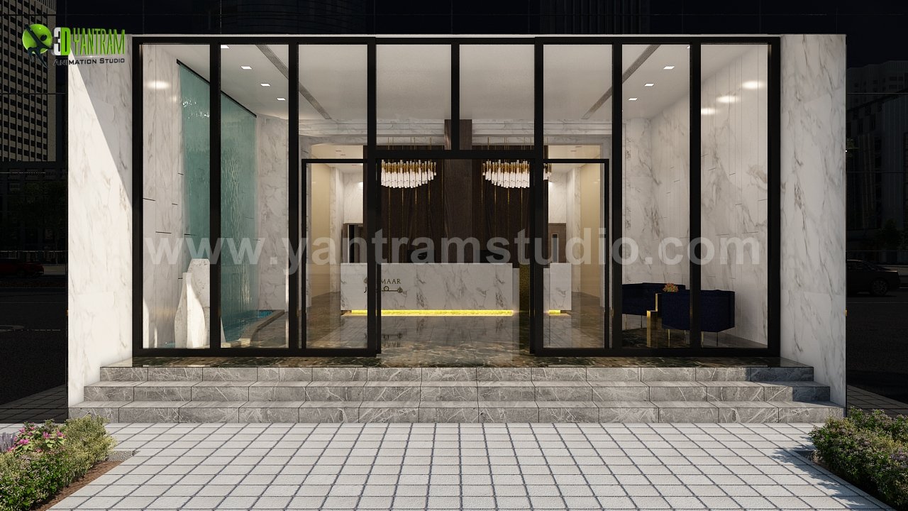 Exterior Residential Community of architectural 3d walkthrough, Dubai- UAE