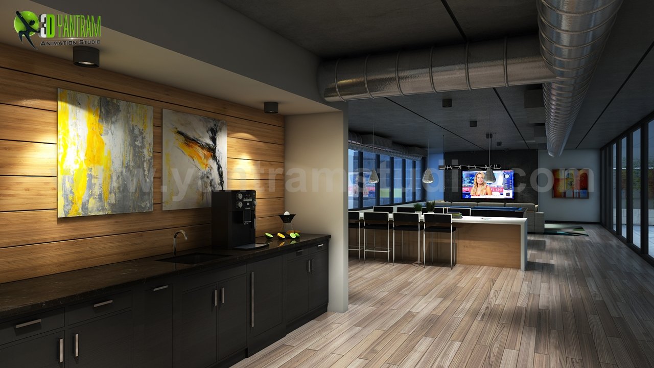 Interior Roadside Apartment 3d architectural animation studio, Dubai – UAE