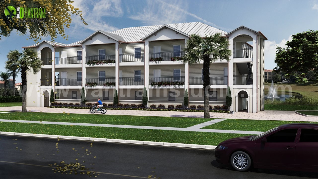 Front Sideo of bunglow Architectural visualisation service