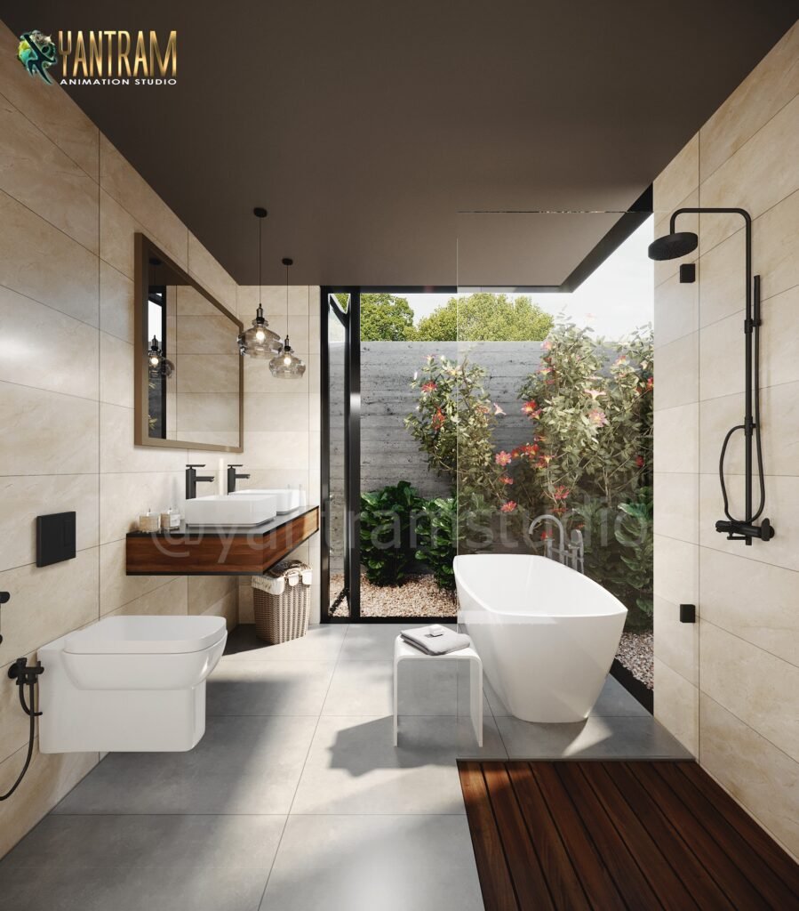 Gorgeous Bathroom Concept of 3D interior design studio , Texas- USA