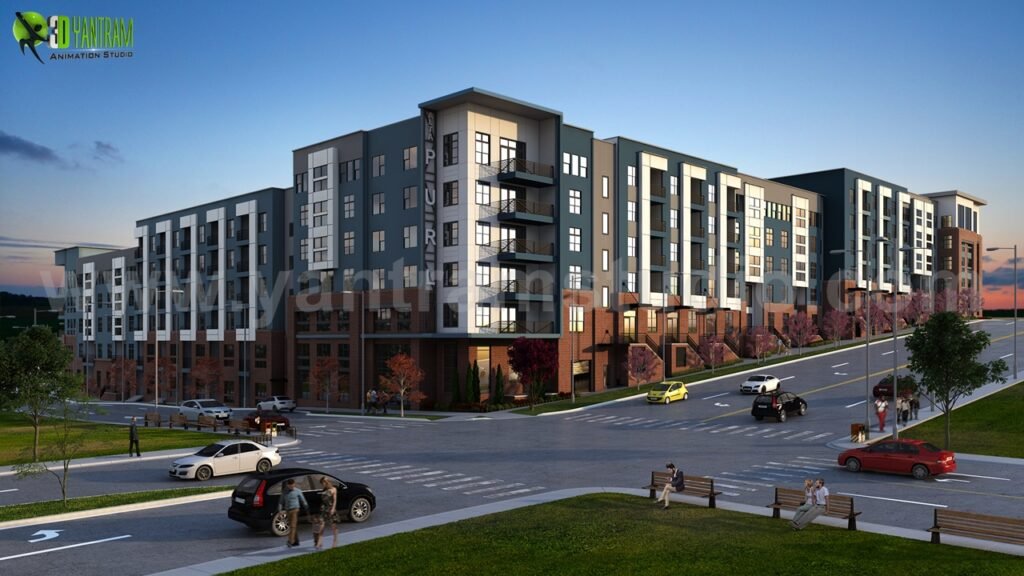 Exterior Dusk Rendering Desing Ideas of 3d rendering services, Las Vegas – USA