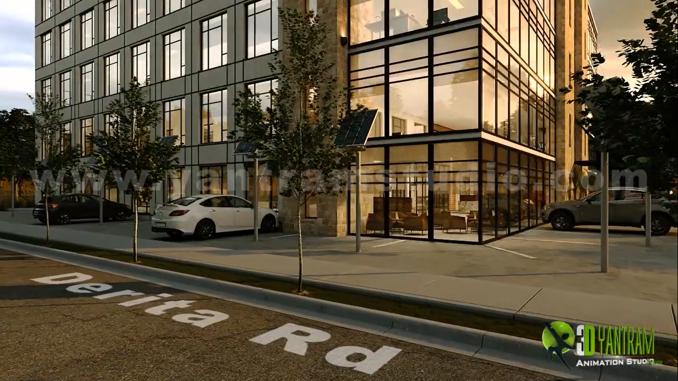 3D Architectural Walkthrough Of Commercial Office Space in Orlando