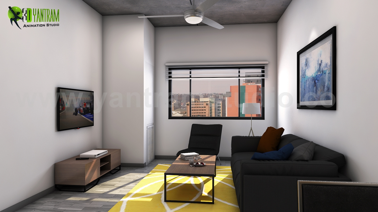 Interior Roadside Apartment 3d architectural animation studio, Dubai – UAE