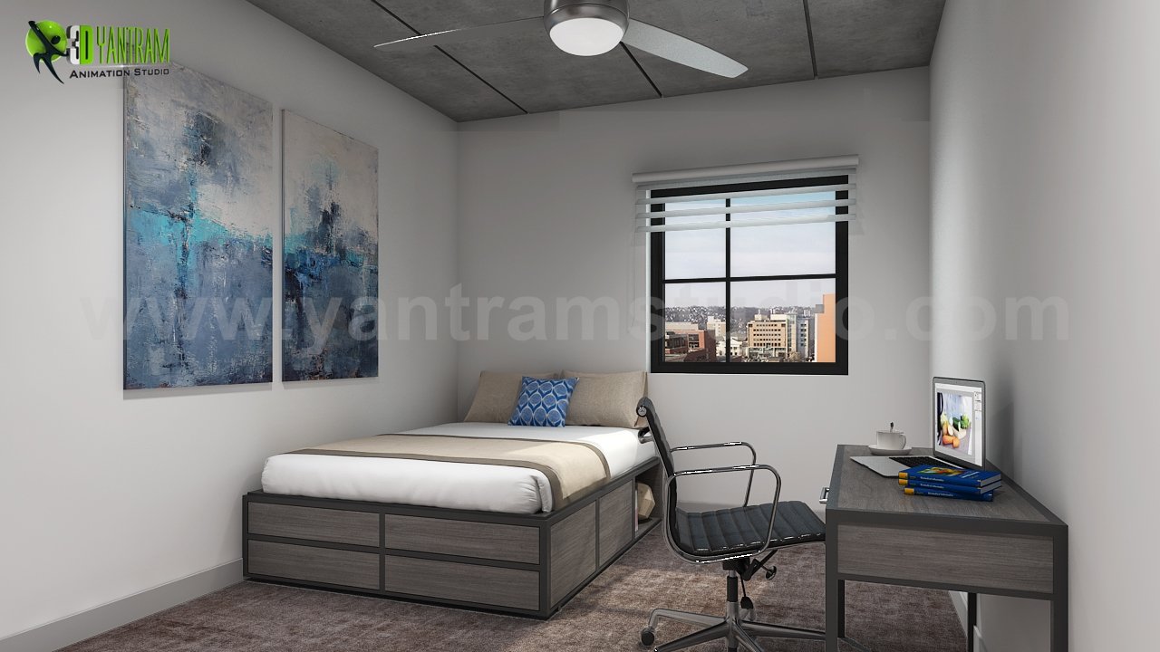 Interior Roadside Apartment 3d architectural animation studio, Dubai – UAE