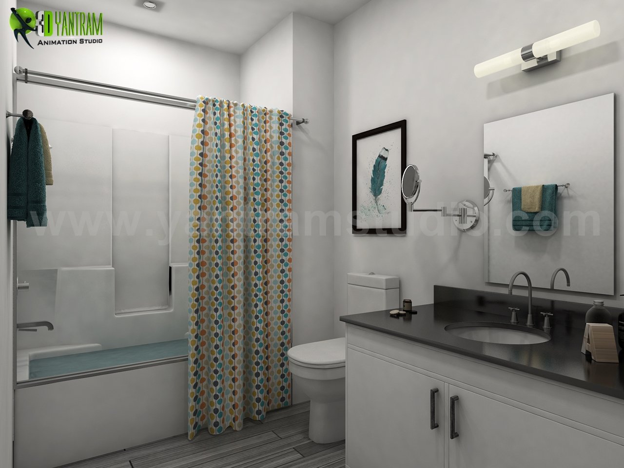 Interior Roadside Apartment 3d architectural animation studio, Dubai – UAE