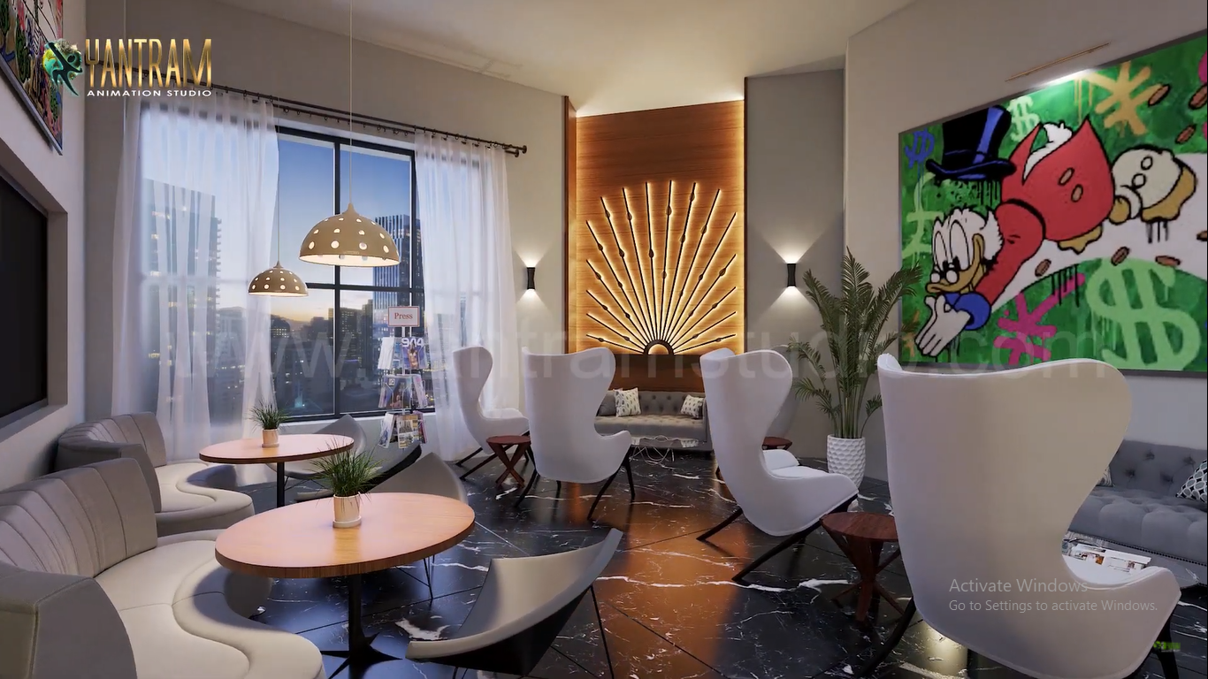 Restaurant's Interior of Architectural Virtual Tour