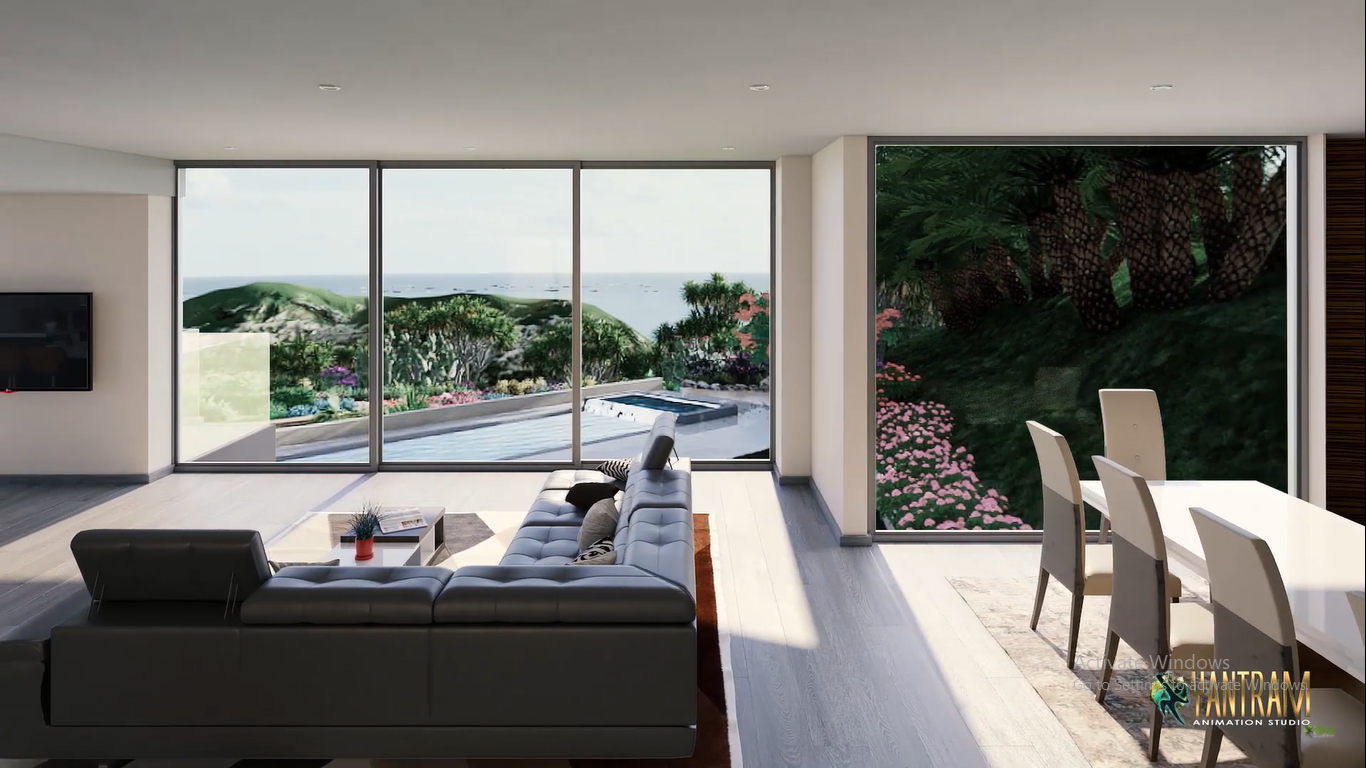 Living Room of Architectural Walkthrough