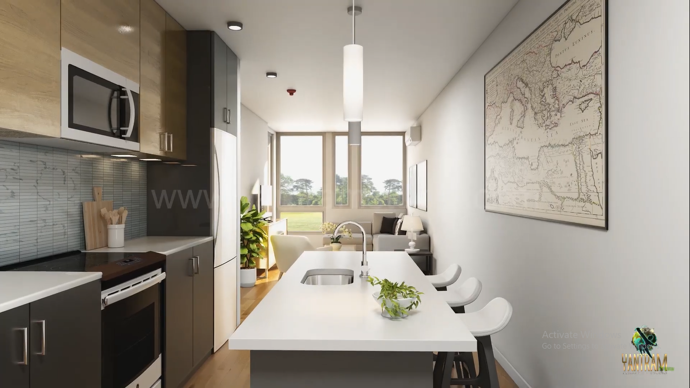 Fabulous Kitchen of 3d virtual walkthrough