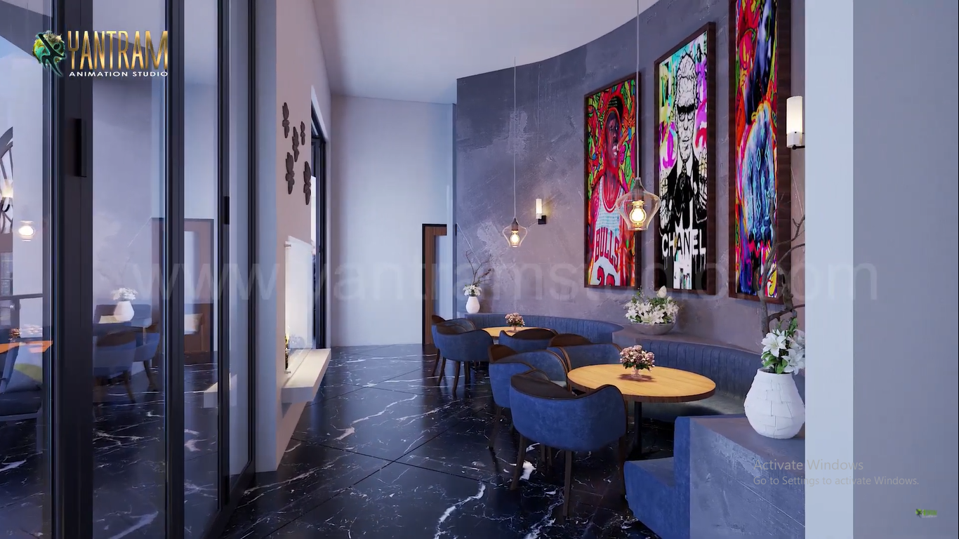 Classic Restaurant of architectural presentation video
