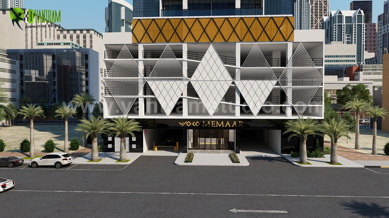  Exterior Residential Community of architectural 3d walkthrough, Dubai- UAE
