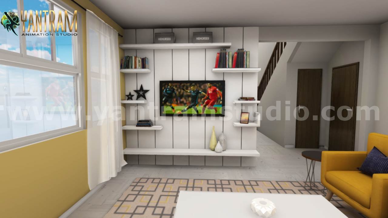 3D Interior Kitchen & Living room Design of Virtual Reality Real Estate Companies of 3d interior rendering company , Malta – Europe