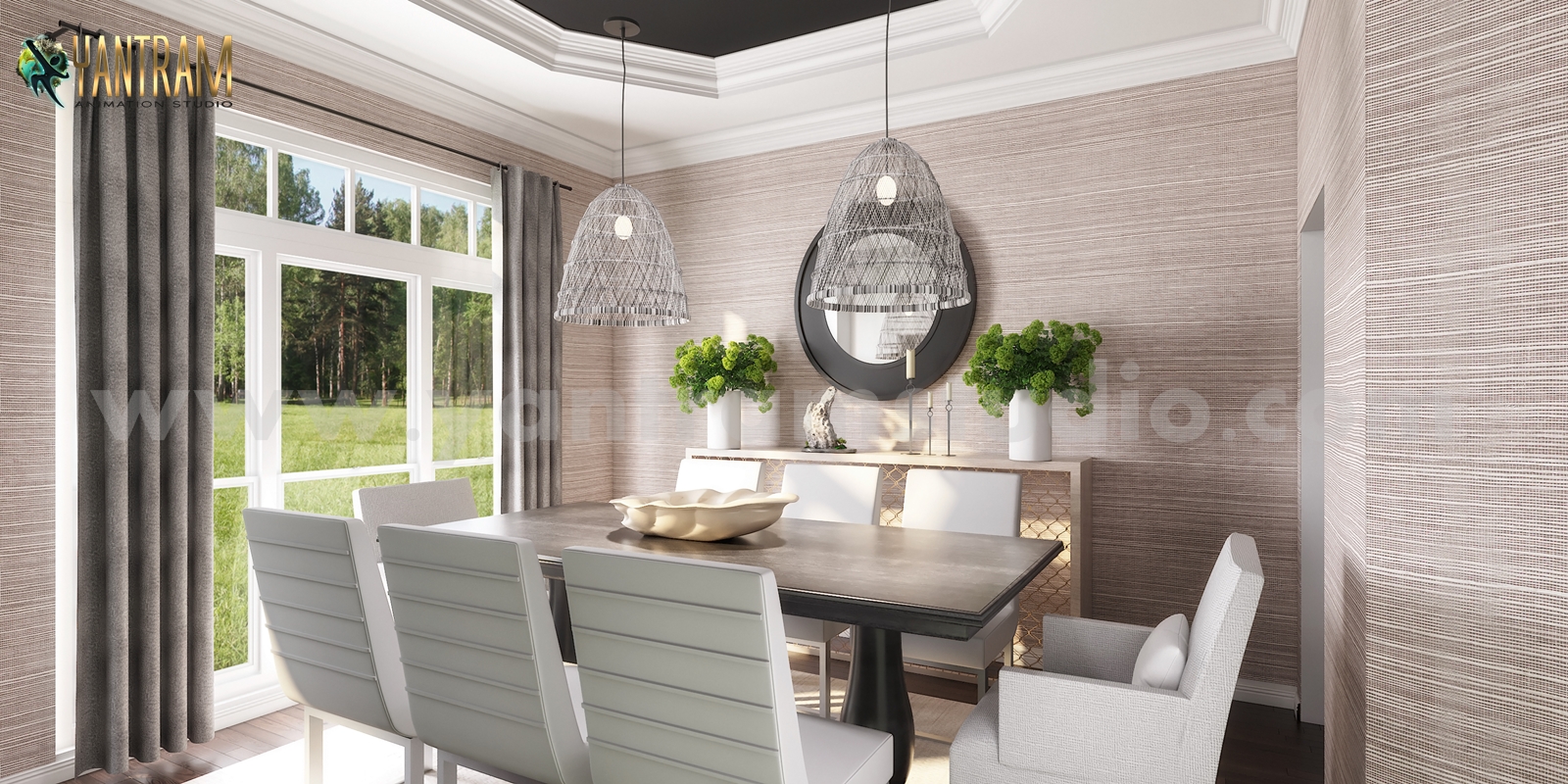 Luxurious 3D Interior Design for Living Room, Bedroom, Dining Room of 3d interior rendering company , Moscow – Russia