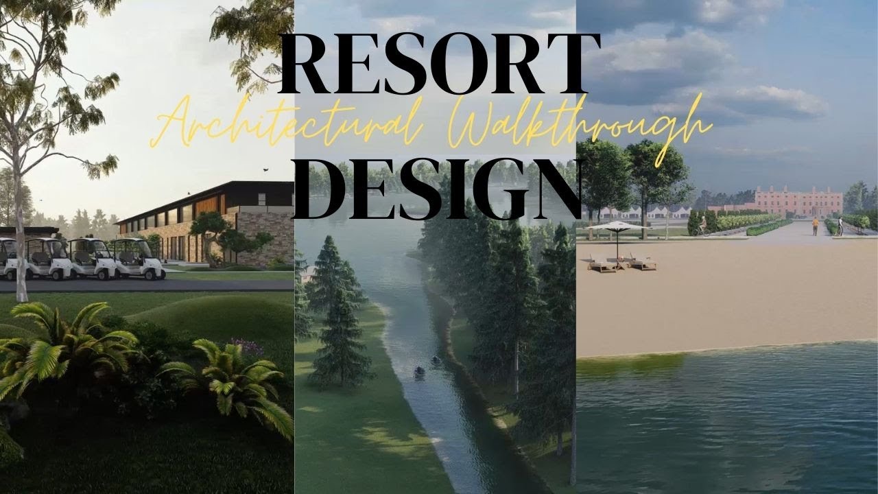 3d Architectural visualization walkthrough of Community Area in Resort