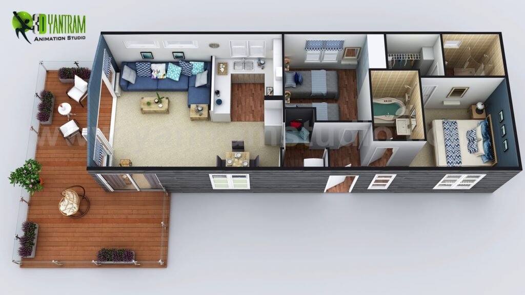 3d-floor-plan-with-detailing--London-UK