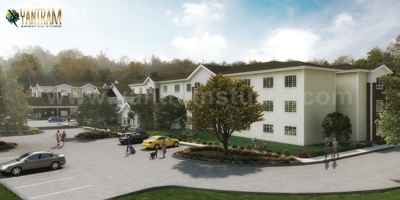 Active Old Age living Residential Community of architectural rendering service, Toronto – Canada