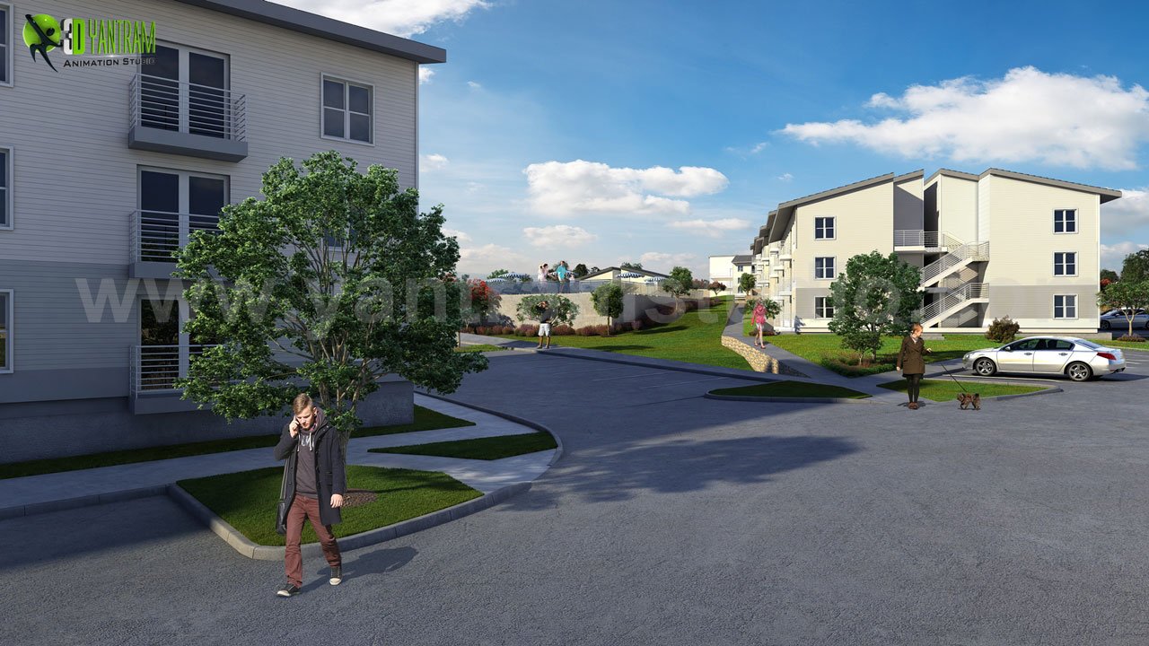 360 Walkthrough Community Apartment ideas of architectural modelling services , Milan - Italy