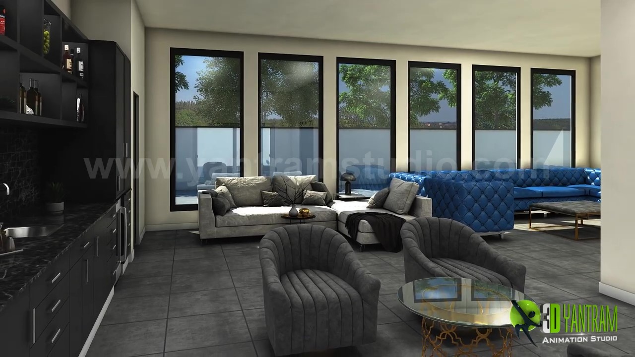 living room by architectural design studio, California
