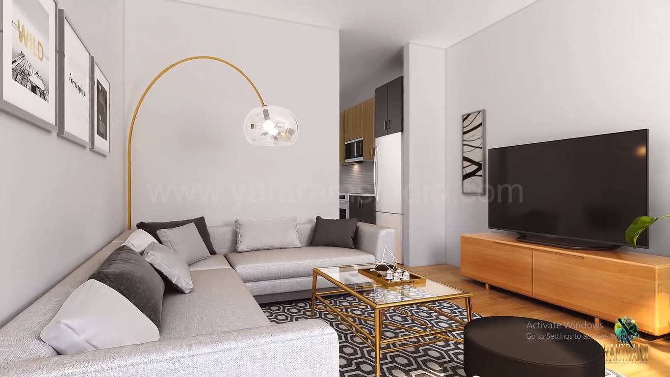 beautiful Living Room of Architectural Virtual Tour