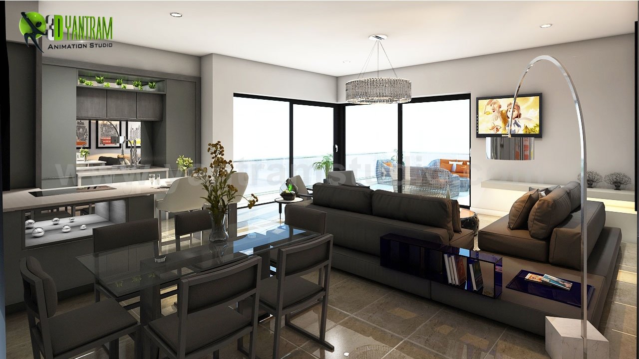 Modern Apartments with Residential Interior Unit of architectural presentation video, London – UK