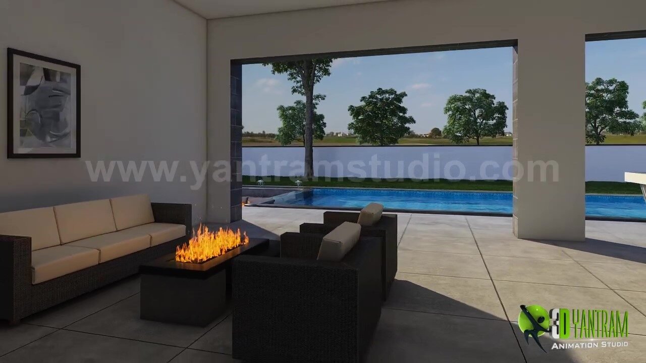home with pool view by architectural studio San Jose California