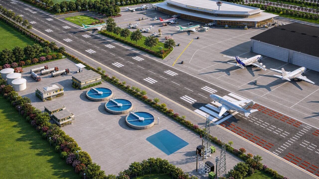 International Airport Terminals 3D Floor Design of architectural rendering company, Brisbane – Australia