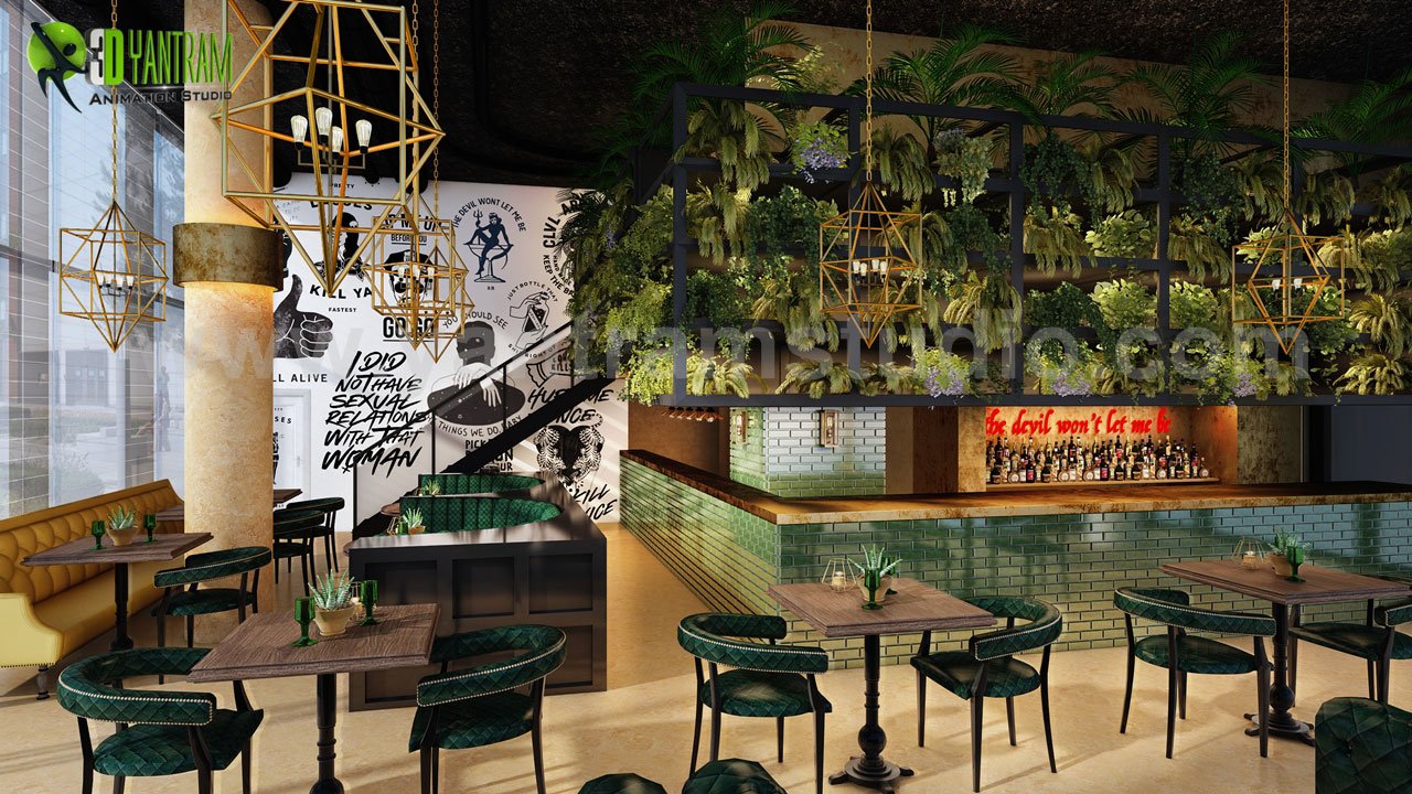 luxury, architectural, rendering, studio, animation, visualization, services, design, company, firms, agency, interior, café, bar, restaurant