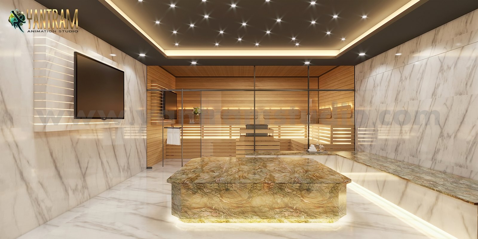 Steam Room by 3d Interior design studio, Paris, France