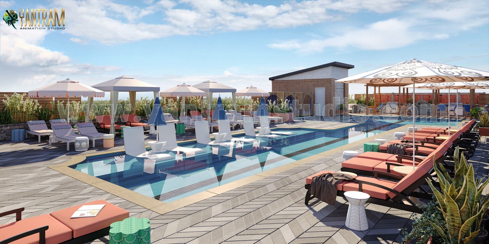 courtyard-pool-view-by-3d-architectural-animation-studios-doha-qatar