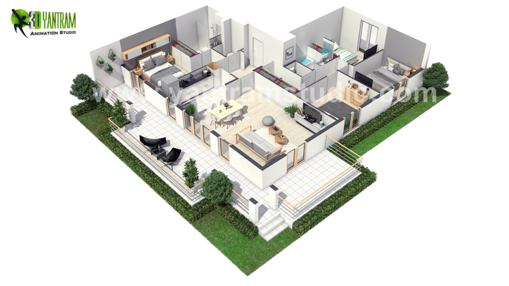 European 3D Home Floor Plan Design ideas of floor Plan design companies, Paris – France