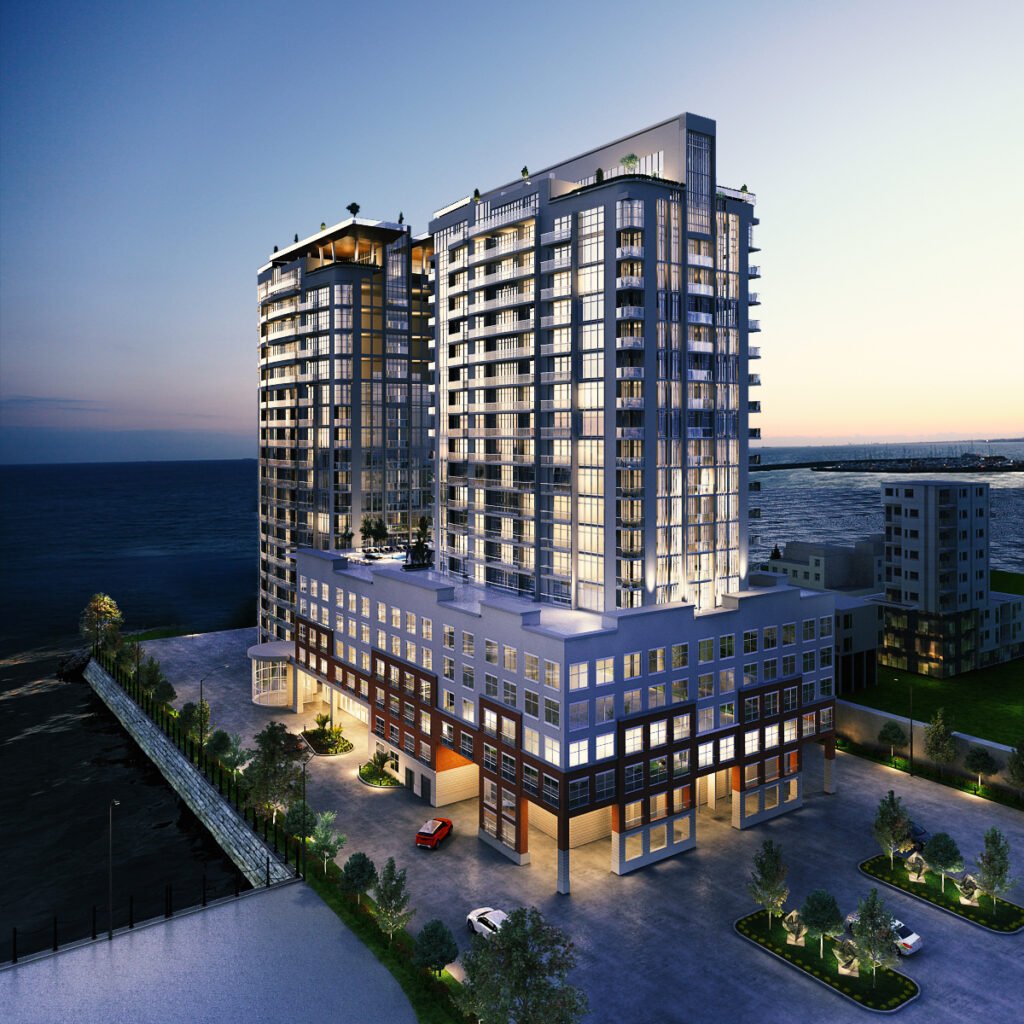3D Exterior Of A New High-Rise Luxury Building Developed by Yantram Architectural Rendering Service, Vancouver – Canada