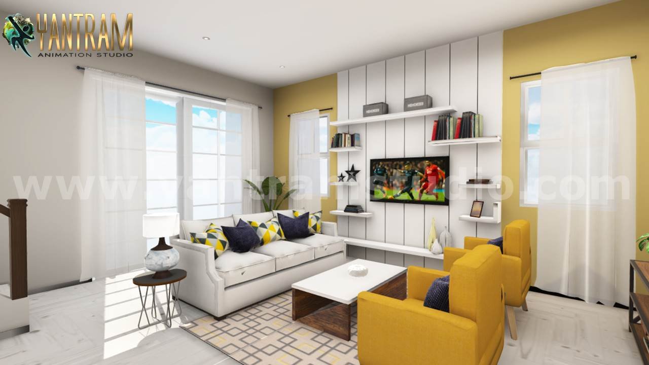 3D Interior Kitchen & Living room Design of Virtual Reality Real Estate Companies of 3d interior rendering company , Malta – Europe