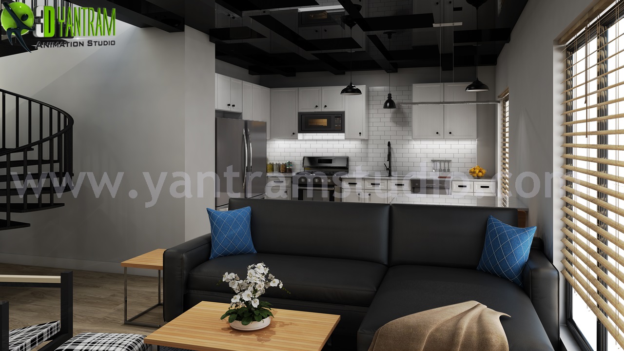 Modern Living Room Designs Ideas | 3d Interior Design by Yantram 3d interior Modeling Company– Doha, Qatar