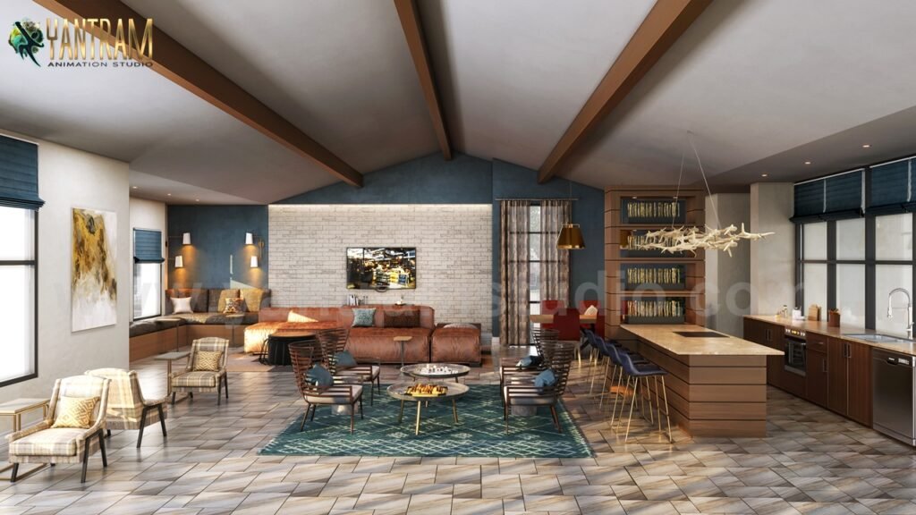 Modern Elegance Clubhouse rendering of 3d Interior Modeling Ideas, Amsterdam – Netherlands