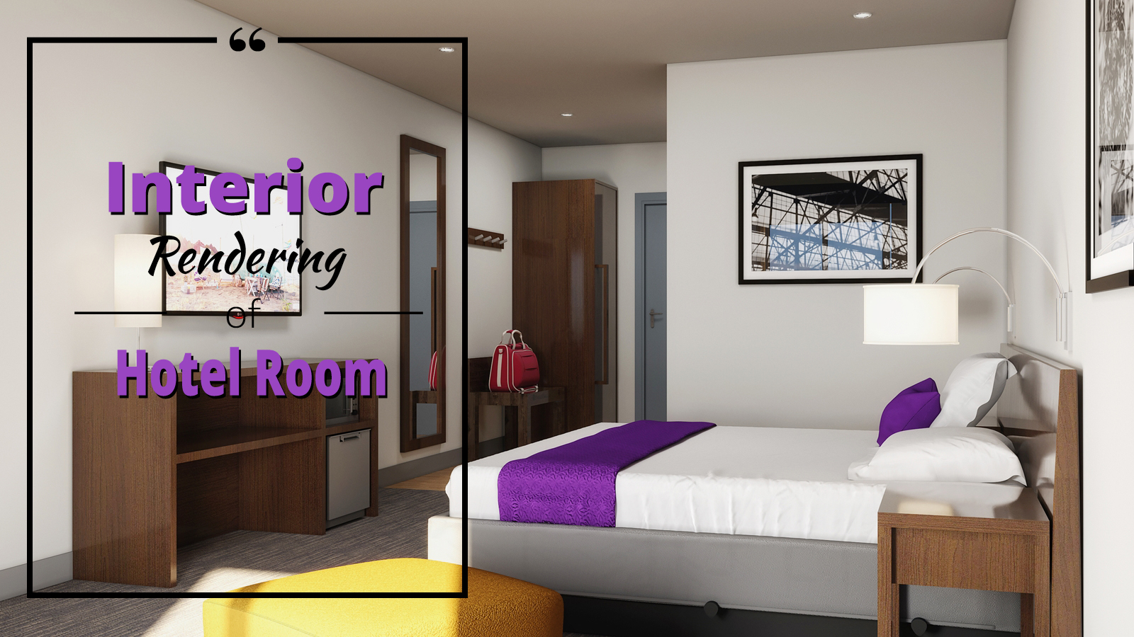 Modern Hotel Room Design Concept of 3D interior design firms ,  Brisbane – Australia