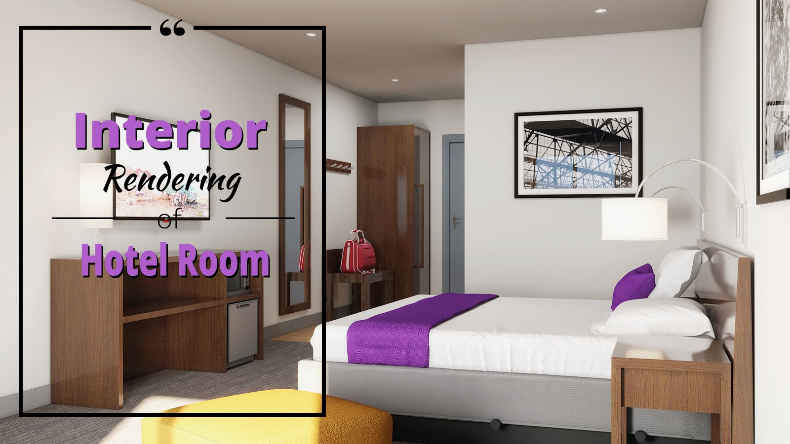 Modern Hotel Room Design Concept of 3D interior design firms , Brisbane – Australia