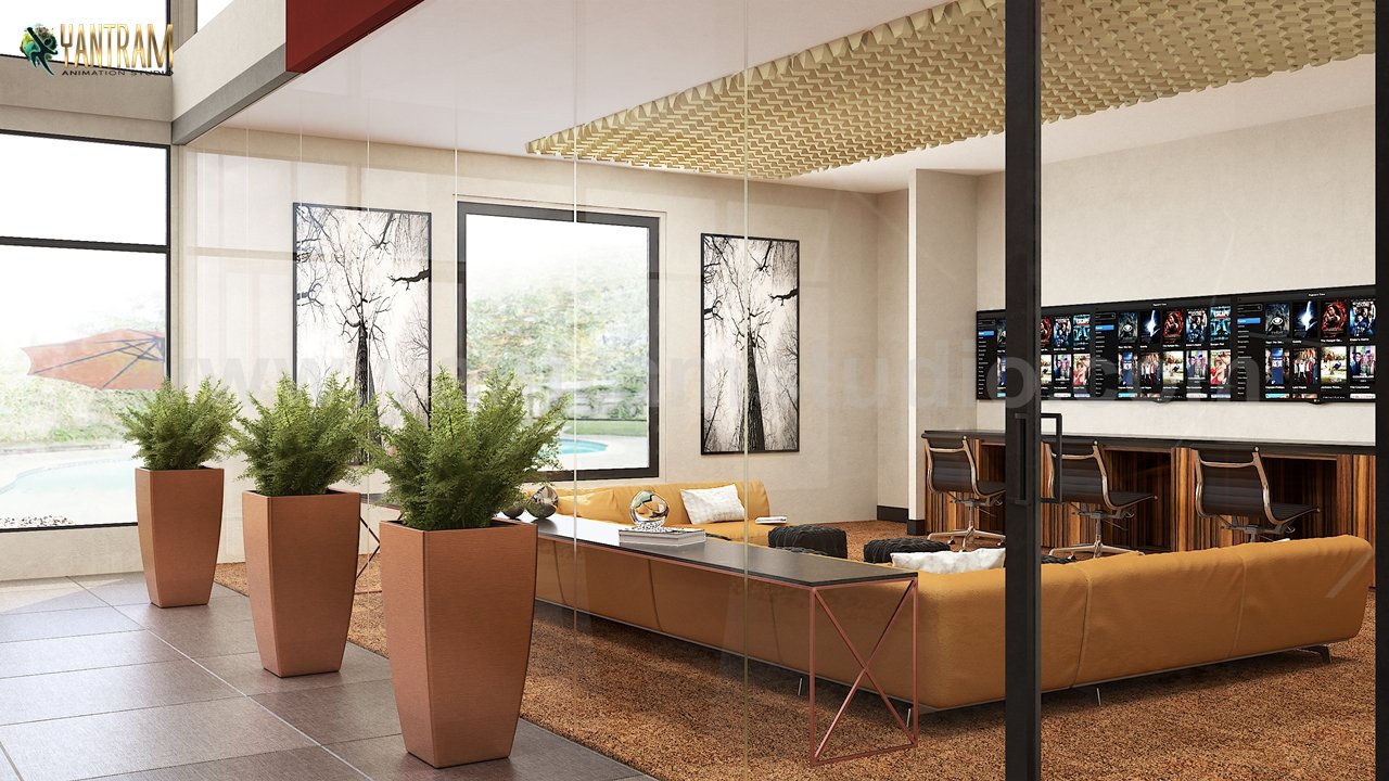 Modern Video Game, Wine Room & Impressive lobby Ideas to enhance of 3d interior modeling, Vegas – USA