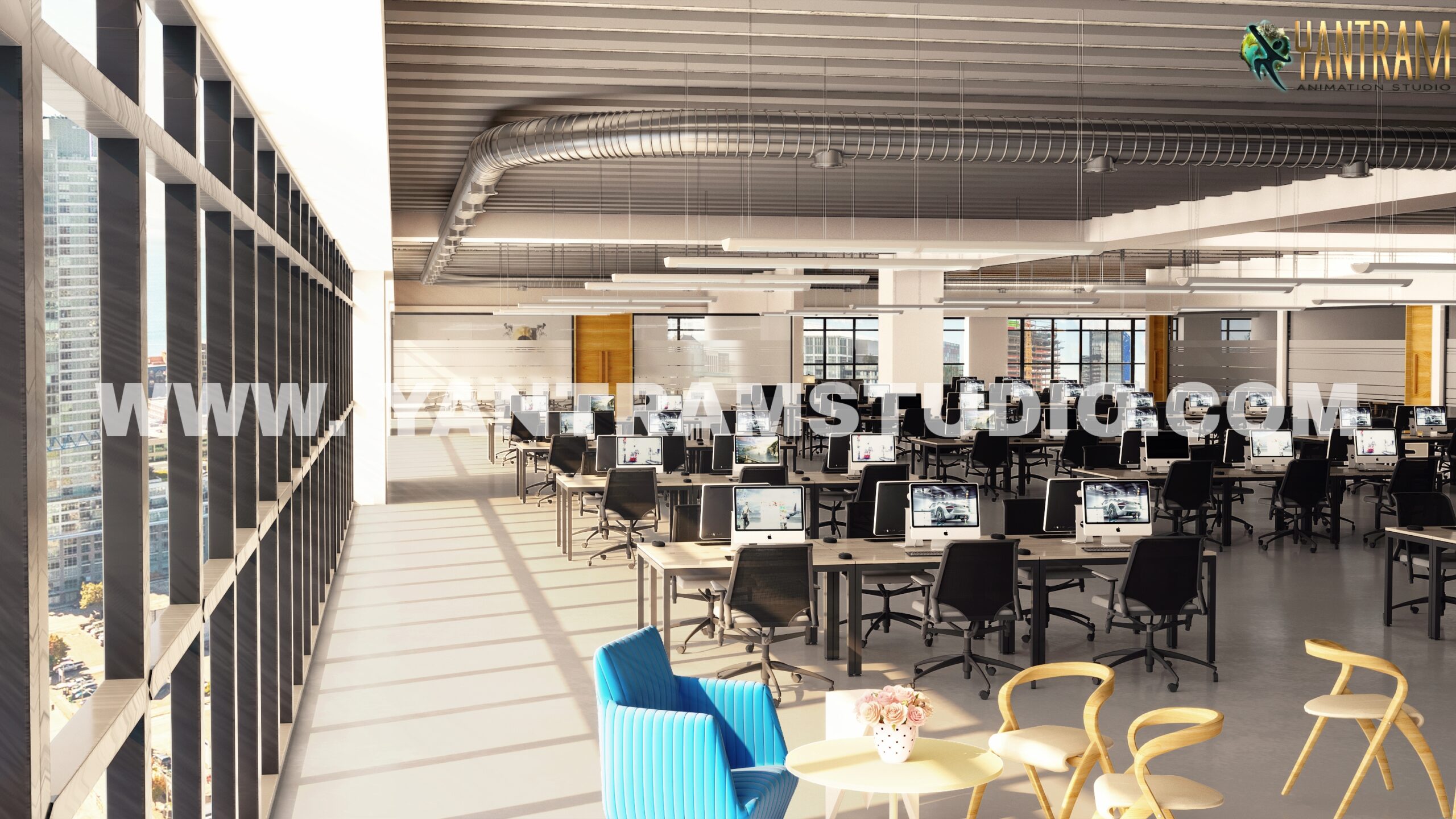 Amazing interior Design of Office by Yantram Architectural Visualisation Studio Dallas, Texas