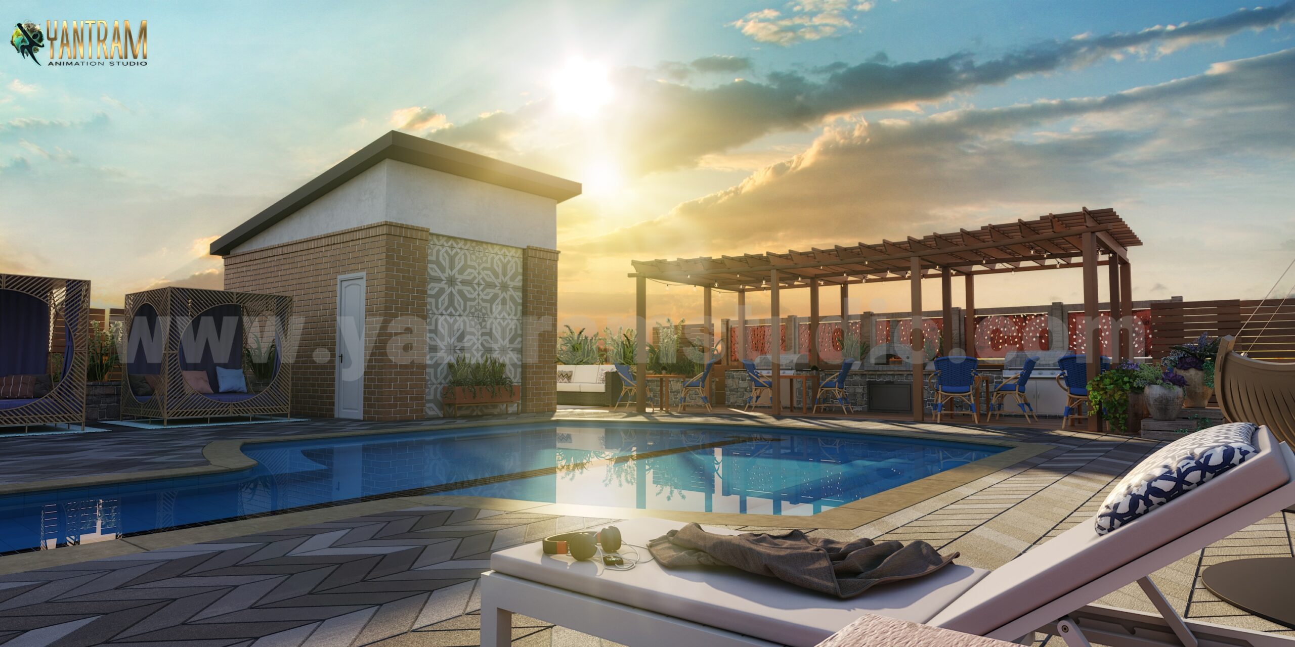 courtyard-pool-view2-by-3d-architectural-animation-studios-doha-qatar