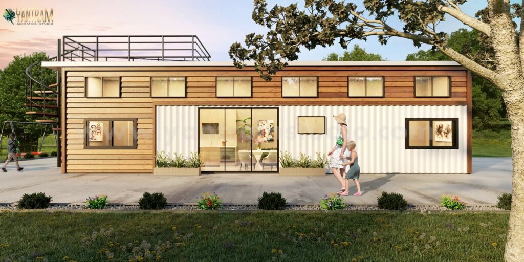 Architectural visualisation services to Popular Shipping Container House , Amsterdam – Netherland