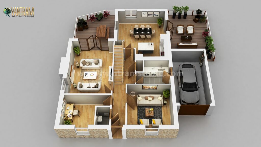 3D Home Floor Plan Design of Residential Apartment/House, Meridian – Idaho