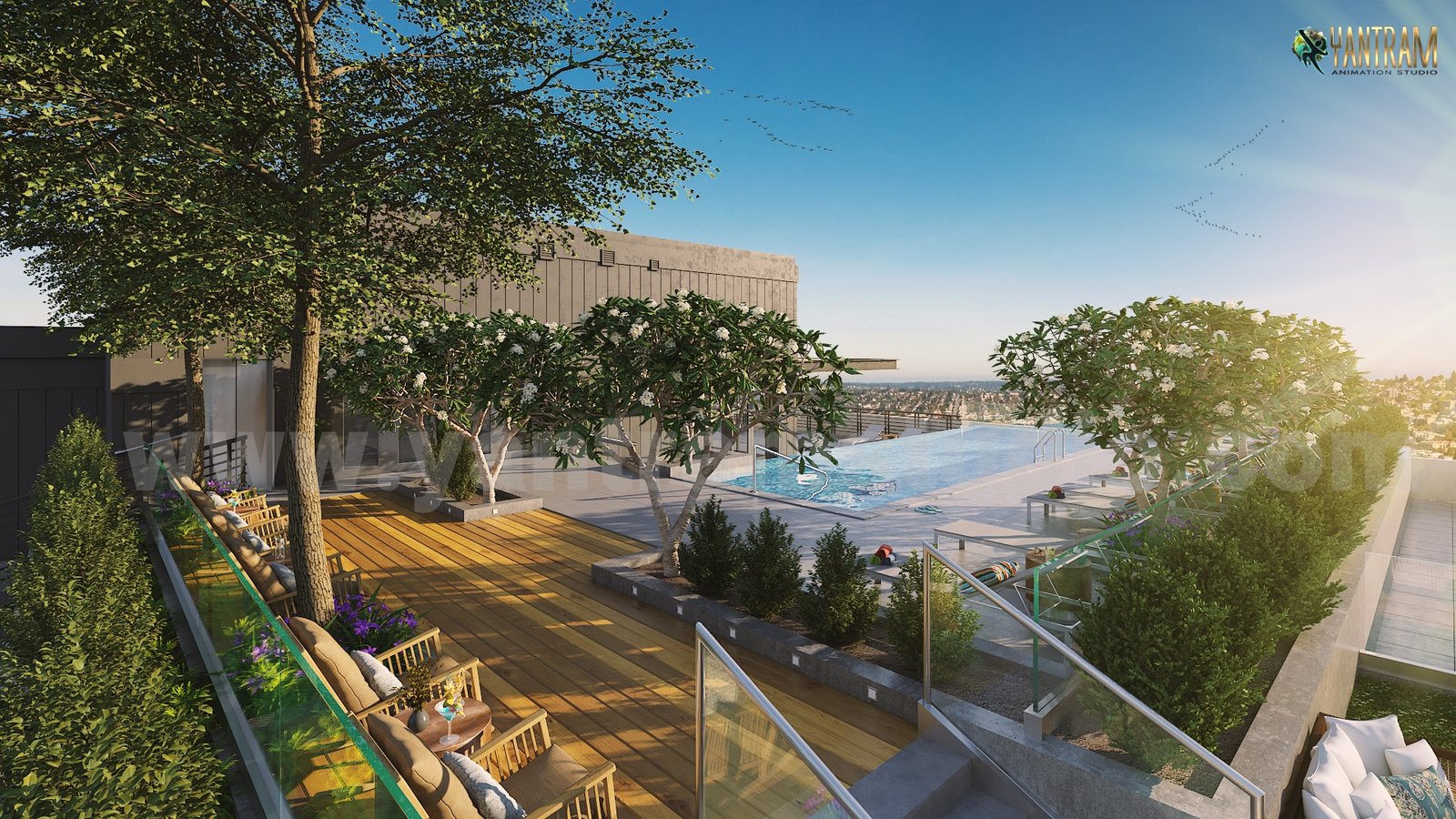 rooftop-pool-view-of-architectural-rendering-companies-melbourne-australia